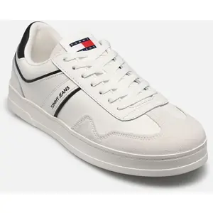 Chaussures Tommy Jeans The Greenwich Leather blanc gris noir - 41 pas cher