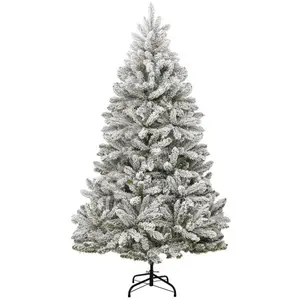Arbre de Noël artificiel   Arbre artificiel   Arbre de Noël décoré de fausses neige   Arbre de Noël   Hauteur : 270 cm   Livré avec un pied en métal