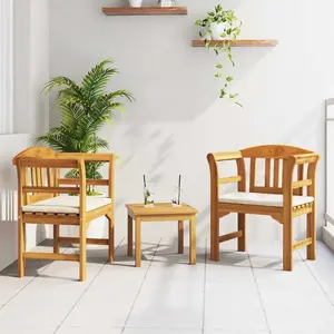 vidaXL Ensemble de Mobilier 2 pcs Naturel Bois d'Acacia Massif pas cher