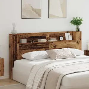 vidaXL Cabinet de Tête de Lit Bois Ancien 120 x 15 x 103.5 cm pas cher