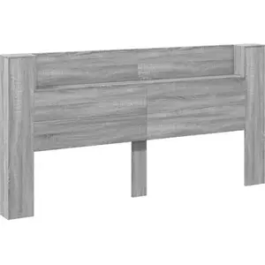 vidaXL Tête de lit gris Sonoma 200 x 16,5 x 103,5 cm Bois composite pas cher