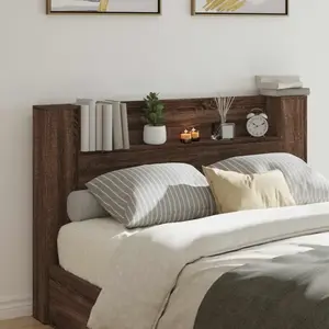 vidaXL Tête de lit Chêne brun 160 x 16,5 x 103,5 cm Bois d'ingénierie pas cher