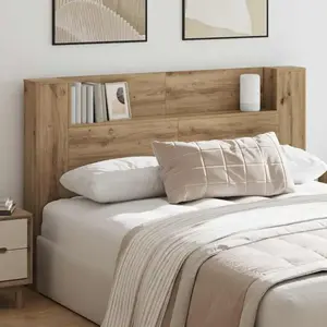vidaXL Tête de lit en chêne Artisan 160 x 17 x 104,5 cm Bois composite pas cher