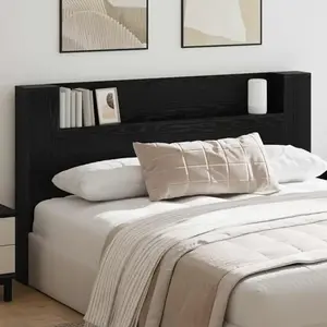 vidaXL Tête de lit Chêne noir 180 x 17 x 104,5 cm Bois d'ingénierie pas cher