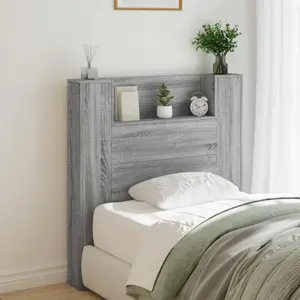 vidaXL Tête de lit gris Sonoma 100 x 16,5 x 103,5 cm Bois composite pas cher