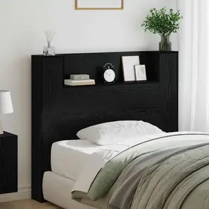 vidaXL Cabinet de Tête de Lit Chêne noir 120 x 15 x 103.5 cm pas cher