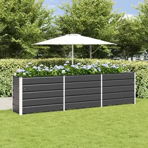 vidaXL Jardinière Anthracite 480 x 50 x 45 cm Acier galvanisé pas cher