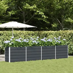 vidaXL Jardinière Anthracite 480 x 50 x 45 cm Acier galvanisé pas cher