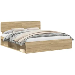 vidaXL Cadre de lit Sonoma 180 x 200 cm Pin massif pas cher