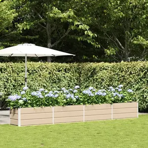vidaXL Jardinière Ivoire 480 x 50 x 45 cm Acier galvanisé pas cher