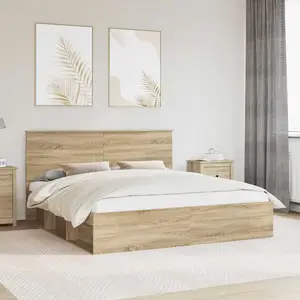 vidaXL Cadre de lit Sonoma 180 x 200 cm Pin massif pas cher