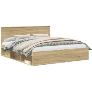 vidaXL Cadre de lit Sonoma 180 x 200 cm Pin massif pas cher