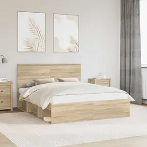 vidaXL Cadre de lit Sonoma 160 x 200 cm Pin massif pas cher