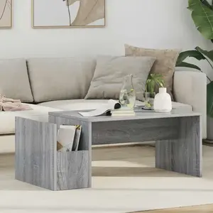 vidaXL Table basse Gris Sonoma 90 x 45 x 35 cm Bois d'ingénierie pas cher