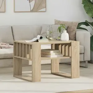 vidaXL Table basse Chêne Sonoma 66 x 49,5 x 45 cm Bois d'ingénierie pas cher