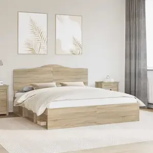 vidaXL Cadre de lit Sonoma 180 x 200 cm Pin massif pas cher