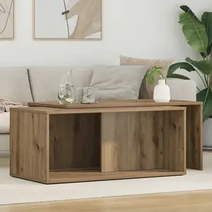 Comparateur de prix : vidaXL Ensemble de tables basses 2 pcs Chêne artisanal