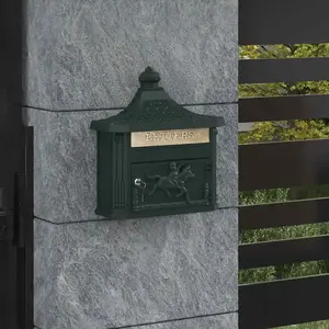 vidaXL Boîte aux lettres murale avec stockage Vert 40.5 x 15.5 x 44 cmVendu parvidaxl