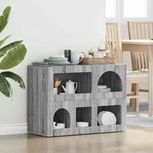 vidaXL Sideboard gris Sonoma 80,5 x 35 x 59 cm Bois composite pas cher