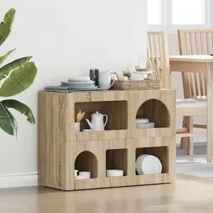 vidaXL vidaXL Buffet Chêne Sonoma 80,5 x 35 x 59 cm Bois d'ingénierie pas cher