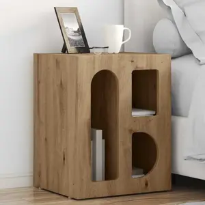 vidaXL Table de chevet 2 pcs Chêne artisanal 40 x 35 x 50 cm pas cher