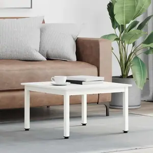 vidaXL vidaXL Table basse Blanc 60 x 60 x 36 cm Bois de pin massif pas cher
