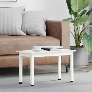 vidaXL vidaXL Table basse Blanc 60 x 30 x 36 cm Bois de pin massif pas cher