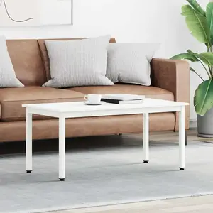 vidaXL vidaXL Table basse Blanc 100 x 50 x 45 cm Bois de pin massif pas cher