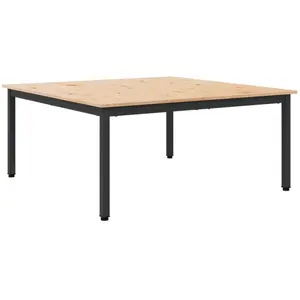 vidaXL vidaXL Table basse Naturel 100 x 100 x 45 cm Bois de pin massif pas cher