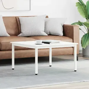 vidaXL vidaXL Table basse Blanc 80 x 80 x 45 cm Bois de pin massif pas cher