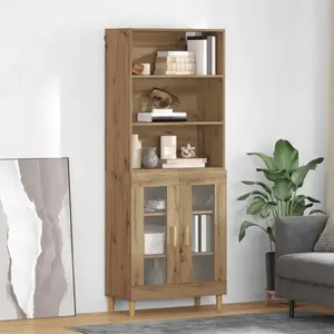 vidaXL Haut Armoire Chêne artisanal 69,5 x 32,5 x 180 cm pas cher