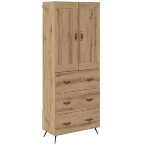 vidaXL Haut Armoire avec tiroir Chêne artisanal 69,5 x 34 x 180 cm pas cher