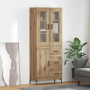 Comparateur de prix : vidaXL vidaXL Haut Armoire 2 pcs Chêne artisanal 69,5 x 34 x 180 cm