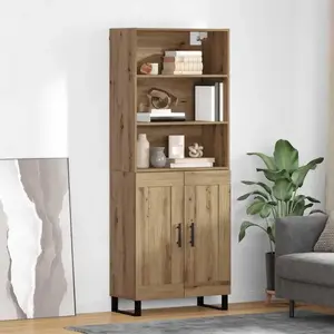 vidaXL Haut Armoire Chêne artisanal 69,5 x 34 x 180 cm pas cher