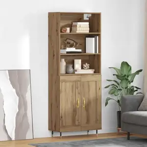 vidaXL Haut Armoire Chêne artisanal 69,5 x 34 x 180 cm pas cher