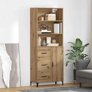 vidaXL Haut Armoire avec tiroir Chêne artisanal 69,5 x 34 x 180 cm pas cher