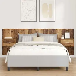 vidaXL Tête de lit avec armoire 3 pcs Bois Ancien Bois d'ingénierie pas cher