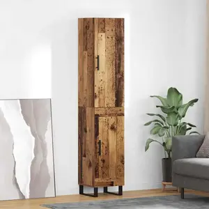 vidaXL Haut Armoire Bois Ancien 34,5 x 34 x 180 cm Bois d'ingénierie pas cher