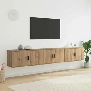 vidaXL Armoire TV murale Set 3 pcs Chêne Artisan 80 x 34,5 x 40 cm pas cher