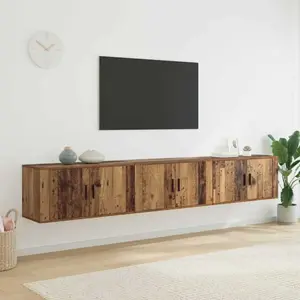 vidaXL Meuble TV mural 3 pcs aluminium 80 x 34.5 x 40 cm pas cher