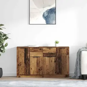 vidaXL Sideboards 2 pcs Vieux bois 60 x 30 x 70 cm Bois composite pas cher