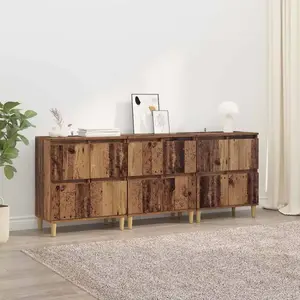 vidaXL Buffets 3 pcs Altholz 60 x 35 x 70 cm Holzwerkstoff pas cher