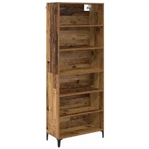 vidaXL Haut Armoire Bois Ancien 69,5 x 34 x 180 cm Bois d'ingénierie pas cher