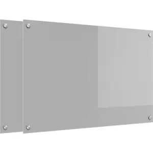 vidaXL Dos de cuisine 2 pcs gris clair 90 x 60 cm Verre trempéVendu parvidaxl