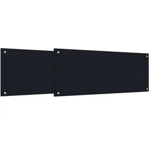 Comparateur de prix : vidaXL Dos de cuisine 2 pcs Noir 100 x 40 cm Verre trempé