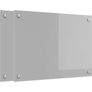 Comparateur de prix : vidaXL Dos de cuisine 2 pcs gris clair 70 x 50 cm Verre trempé