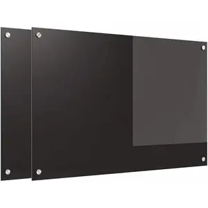 Comparateur de prix : vidaXL Protection de cuisine Noir 90 x 60 x 0.8 cm verre trempé