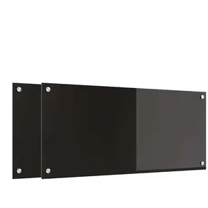 Comparateur de prix : vidaXL Protection de cuisine Noir 90 x 40 x 0,8 cm verre trempé