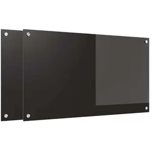 Comparateur de prix : vidaXL Protection de cuisine Noir 90 x 50 x 0.8 cm verre trempé
