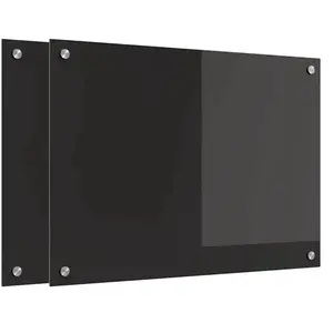 Comparateur de prix : vidaXL Protection de cuisine Noir 70 x 50 x 0.8 cm verre trempé